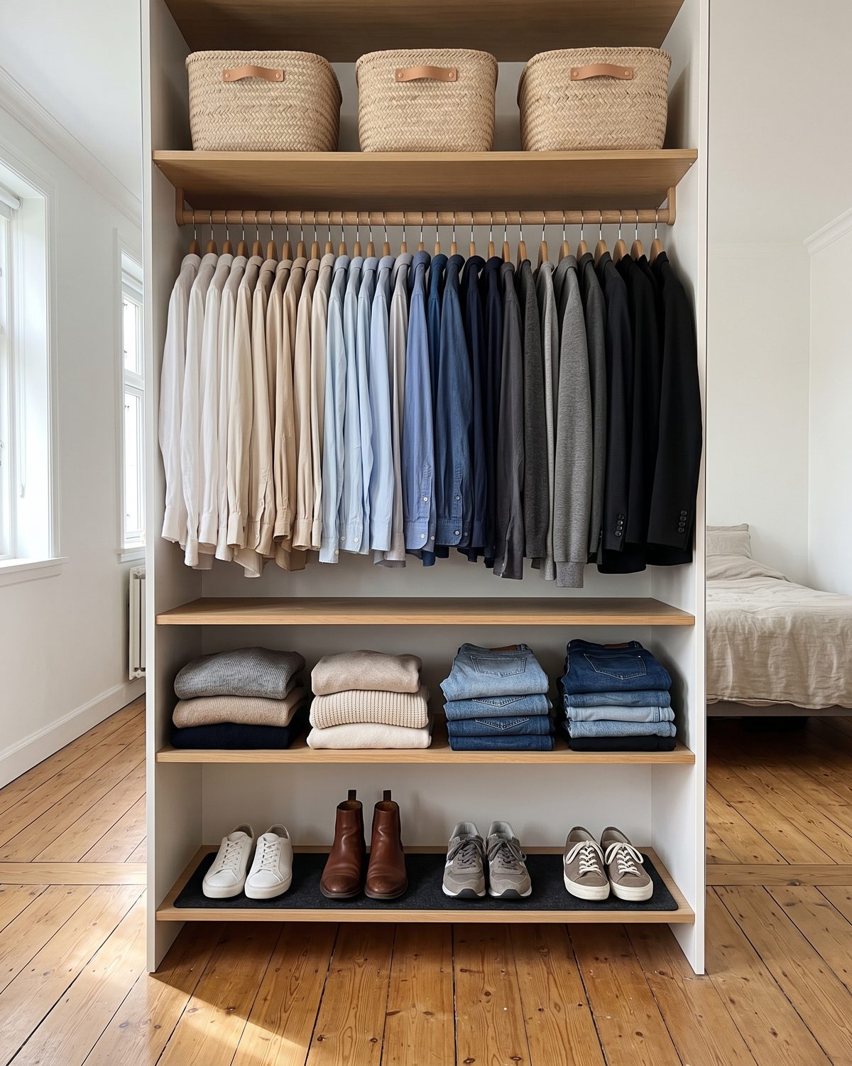 Illustrasjon: organisert garderobe